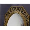 Image 2 : Vintage MCM 1965 Wall Hanging Oval Mirror Ornate Frame