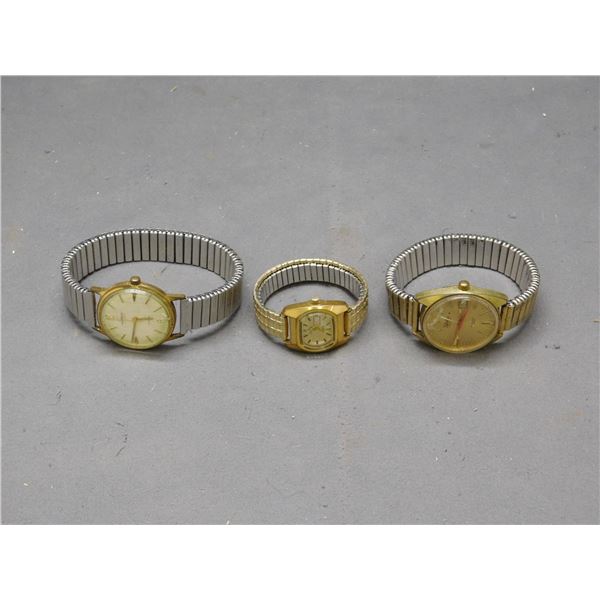 Lot of 3 Vintage Mechanical Watches Working Telastar Automatic, Galaxy Automatic, Tuxedo 21J