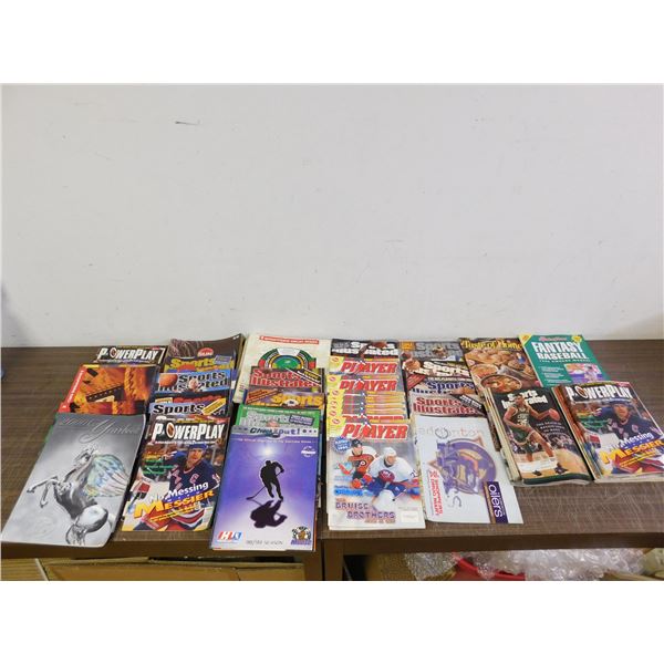 Large Bin Full of Assorted Sports Magazines, Modern