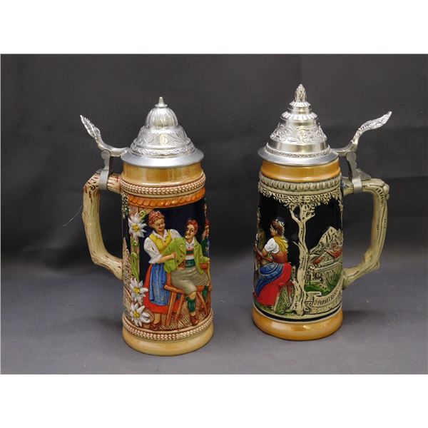 Pair of Western Germany Beer Steins