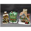 Image 1 : Lot of 3 Christmas Village Small Resin Figurines
