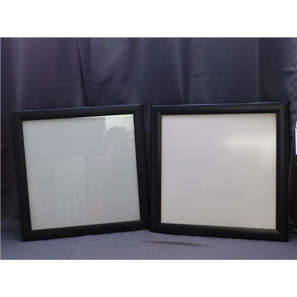 Pair of Square Black Picture Frames 23" x 23"