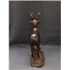 Image 4 : Wooden Carved Deer 12"