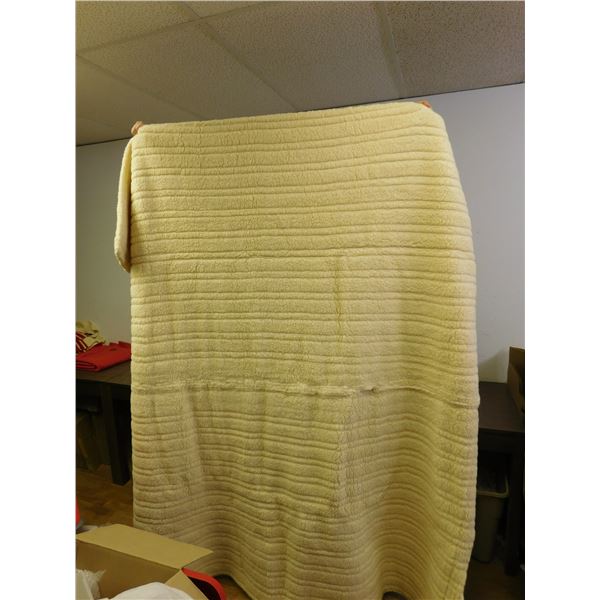 Vintage Wool Shearling Blanket *hole*