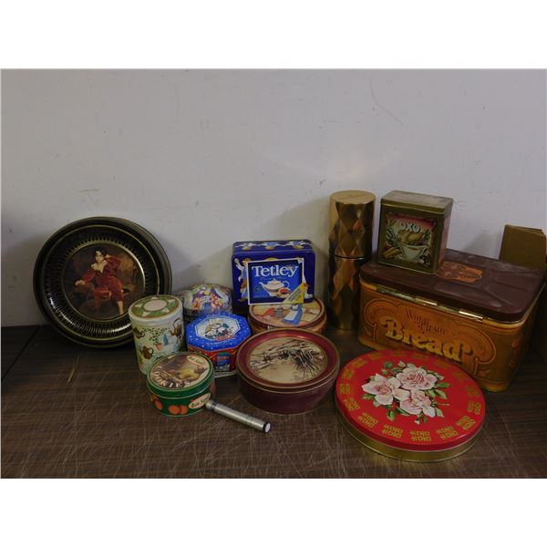 Lot of 12 Tins Tea, Biscuit, Vintage