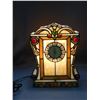 Image 1 : Mid Century Stained Glass Clock Tiffany Dale *lights up*