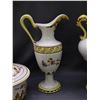 Image 3 : Lot of 3 Made in Italy Ceramic Vase, Pitcher and Server with Lid Yellow Floral, Ducks