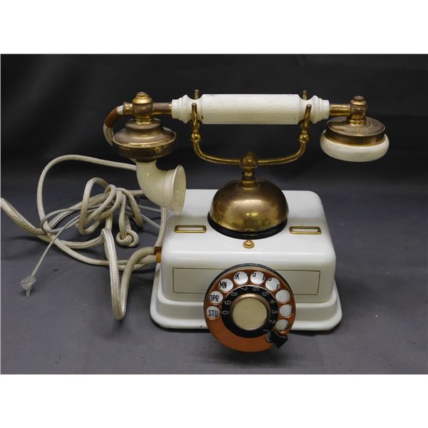 Vintage French Ivory Rotary Style Telephone
