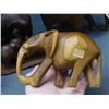 Image 3 : Lot of 6 Vintage Wooden Hand Carved Elephant Figurines Sculptures