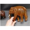 Image 9 : Lot of 6 Vintage Wooden Hand Carved Elephant Figurines Sculptures