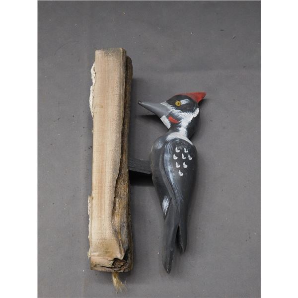 Folk Art Wooden Woodpecker Door Knocker