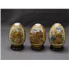 Image 1 : Lot of 3 Setsuma Style Painted Porcelain Eggs