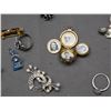 Image 2 : Lot of Vintage Jewelry, Cufflinks, 4-Picture Locket, Asian Box