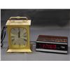 Image 1 : Quartz Bulova Carriage Clock and Cosmo Time Alarm Clock