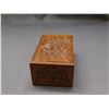 Image 4 : Carved Vintage Wooden Trinket Box 5.5" x 3.25" x 2"