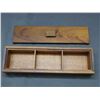 Image 4 : Vintage Wooden Covered 3-Slot Trinket Box
