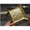 Image 2 : Lot of 5 Glass Gold Detail Square Plates