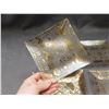 Image 3 : Lot of 5 Glass Gold Detail Square Plates