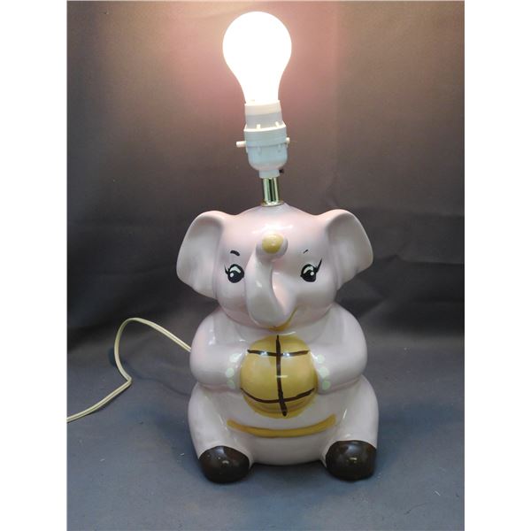 Ceramic Elephant Lamp *works* Martha Ceramic