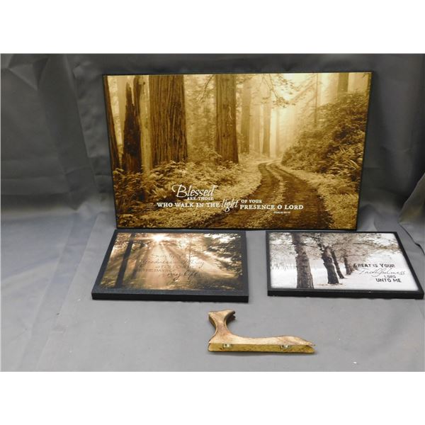4pcs Woodboard Religious Photo Print Wall Art