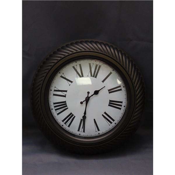 Battery Operated Roman Numeral Wall Clock 18" Modern