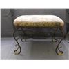 Image 1 : Upholstered Foot Stool with Metal Wire Legs