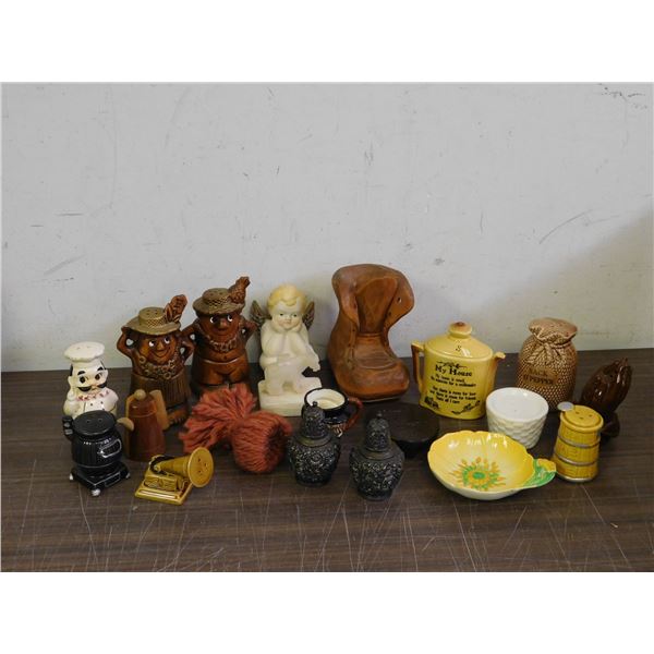Lot of Trinkets and Salt Pepper Shakers