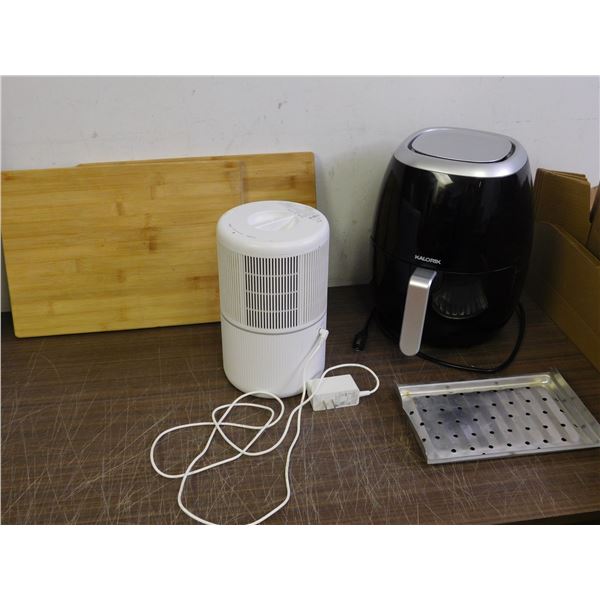 Kalorik Air Fryer, Air Purifier, 2 Cutting Boards, Metal Drip Tray?