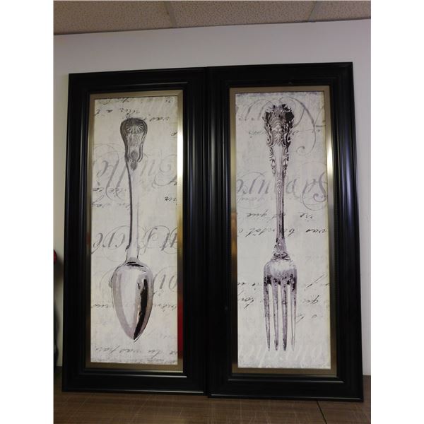 LARGE Fork and Spoon Wall Hanging Kitchen / Cafe Decoration