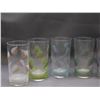 Image 4 : Set of 8 Vintage Retro Highball Glasses Frosted Leaf Pattern