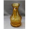 Image 2 : MCM Amber Glass Italian BRF Bormioli? Pinched Geometric Pitcher