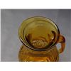 Image 5 : MCM Amber Glass Italian BRF Bormioli? Pinched Geometric Pitcher
