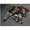 Image 3 : Lot of 7 Die Cast Motorcycles Various Sizes ( mostly Harley mostly 1:18 Scale )