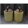 Image 3 : Lot of 2 Whisky / Wine Stoneware Crocks 1 Stamped Medalta and 1 Unmarked (2 gal?)