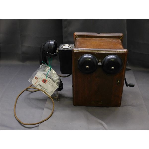 Antique Northern Electric 2 Bell Crank Wall Telephone