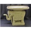 Image 1 : Vintage Wicker Woven Elephant Side Table Sunroom Patio Decor