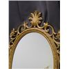 Image 2 : Vintage MCM Syroco 1967 Gold Tone Ornate Frame Oval Mirror 28"
