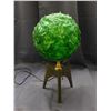 Image 1 : Vintage MCM Spaghetti Ribbon Table Lamp Green *work* 16" tall