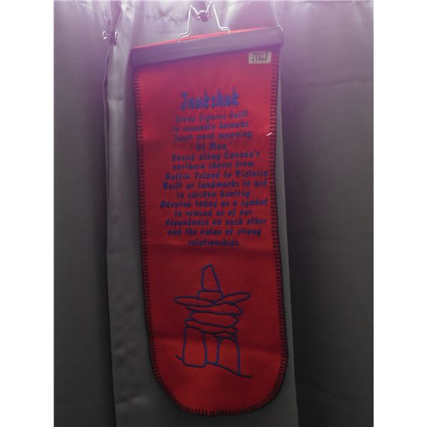 Invalu Rankin Inlet Inukshuk Indigenous Pennant Wool