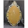 Image 5 : Vintage MCM Painted White Ornate Framed Oval Mirror *chip on bottom* 1965