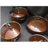 Image 3 : The Rock Cooking Pots, Pan with Lids Copper Set