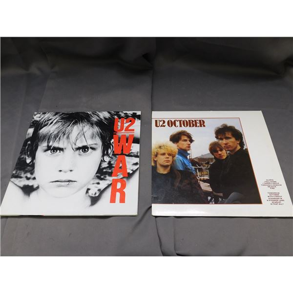 2 U2 LP’s, War and October, 1980’s WEA Canada Issues