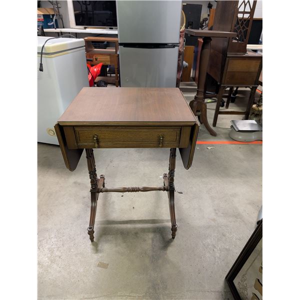 Coombe Drop Leaf Sofa Side Table with Drawer