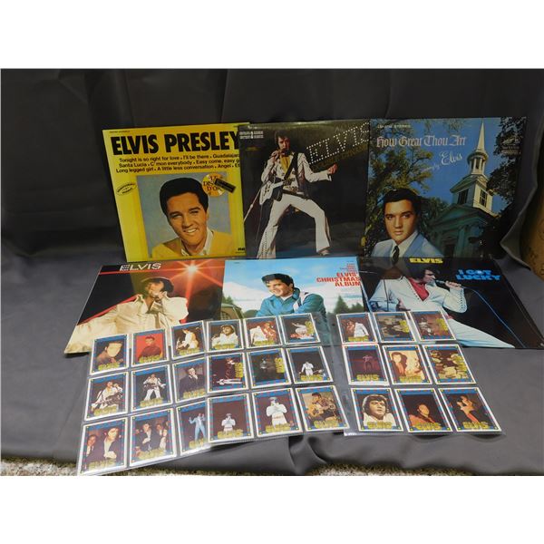 Elvis 1978 Dutch Monty Gum Card Set Exc. and 6 LP’s