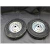 Image 1 : Pair of Solid Rubber 12" x 3" Wheel Barrow / Dolly Replacement Wheels