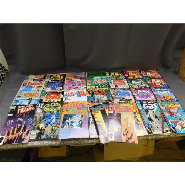 Lot of 30 Marvel PSI Force, Alpha Flight, Indie Anime, New Mutants, Area 88, Fantastic Four Comics