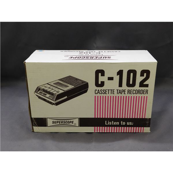 C-102 Cassette Tape Recorder Superscope w box