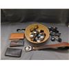 Image 1 : Lot of Sunglasses, Wicker Basket, Wallets and Belt