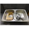Image 1 : Steel Queen Double Sink Stainless Steel with Fixture