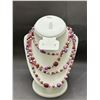 Pink Fresh Water Pearl Necklace Sterling Clasp